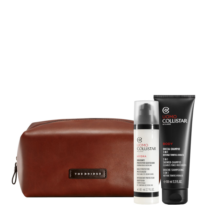 Idratante Protettivo Quotidiano + The Bridge 80 ML Crema Viso + 100 ML Doccia Shampoo + travel-bag THE BRIDGE