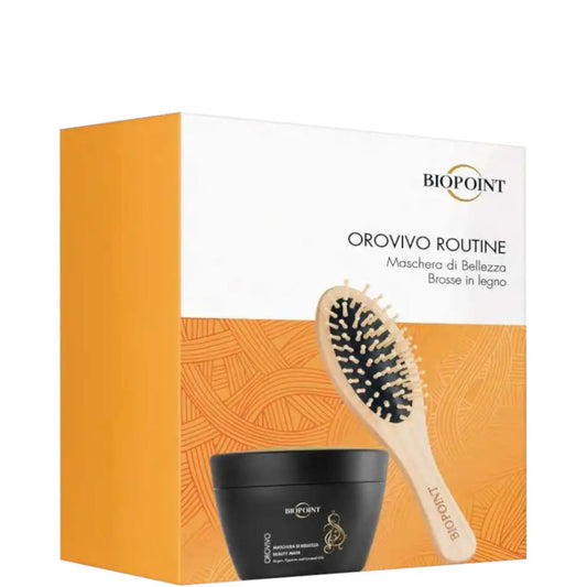 Orovivo Maschera di Bellezza + Brosse in Legno 200 ML Maschera Capelli + Spazzola in Legno