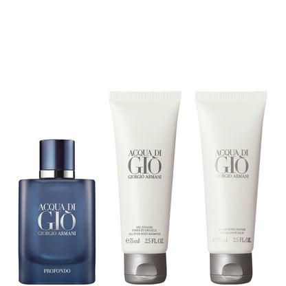 Acqua Di Gio' Pour Homme Profondo Confezione 40 ML Eau de Parfum + 75 ML Gel Doccia + 75 ML Latte Corpo