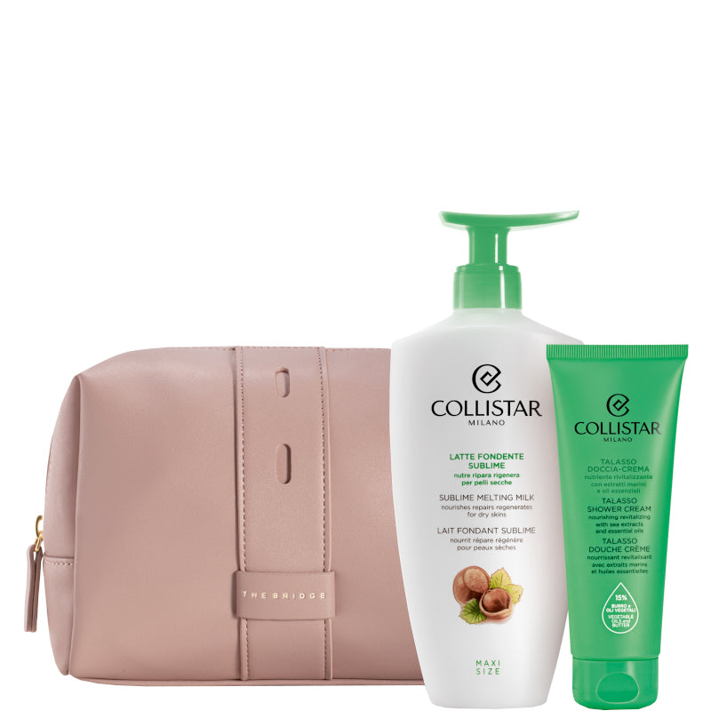 Latte Fondente Sublime + The Bridge 400 ML Latte Corpo + 100 ML Talasso Doccia-Crema +  beauty-bag THE BRIDGE