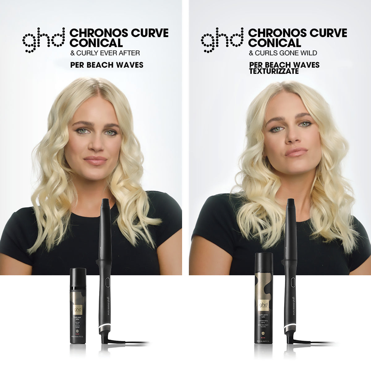 ghd chronos curve conical wand - arricciacapelli professionale