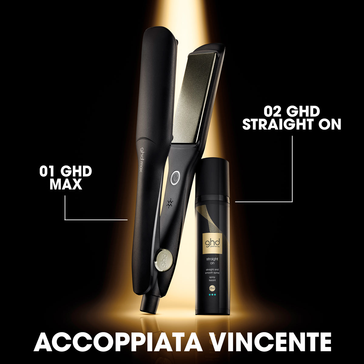 ghd Max - piastra per capelli nera