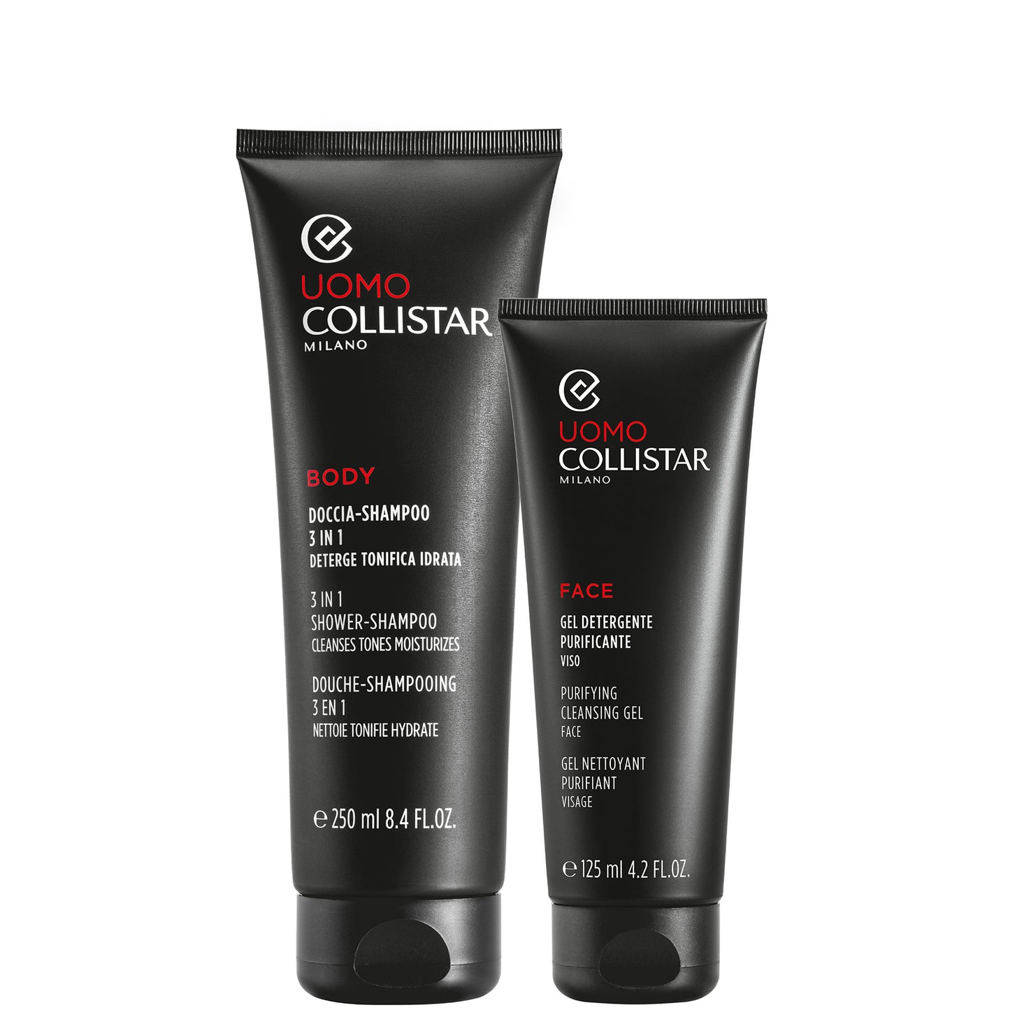 Doccia Shampoo 3 in 1 + Gel Detergente Purificante - Uomo