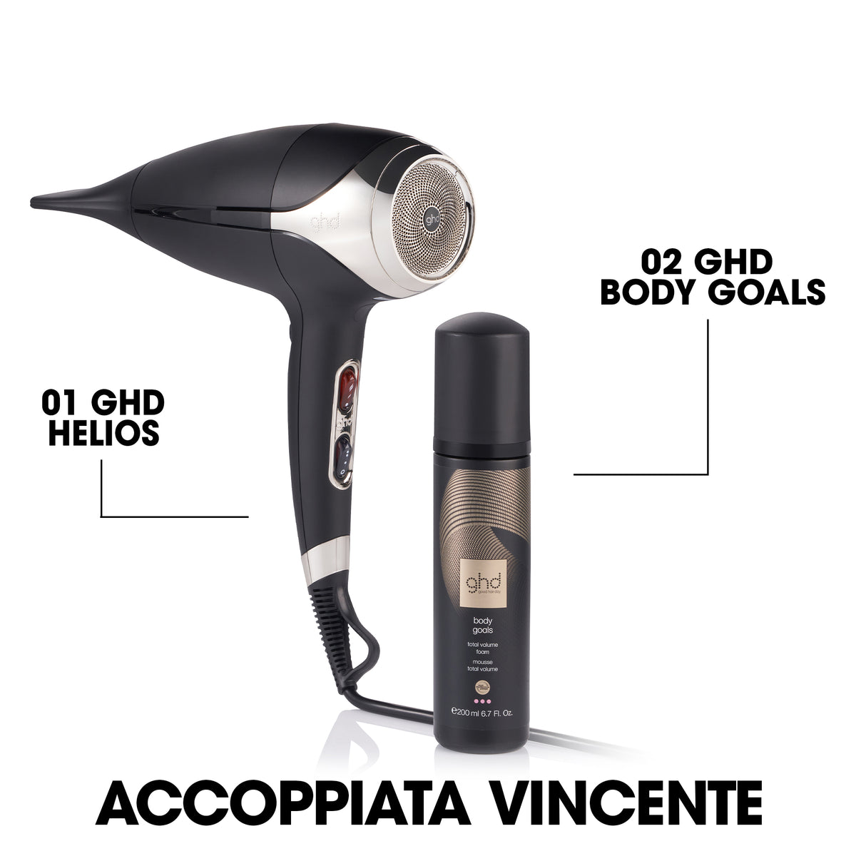 ghd Helios - asciugacapelli professionale nero