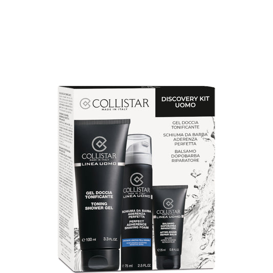 Linea Uomo Discovery Kit 100 ML Gel Doccia + 75 ML Schiuma da Barba + 25 ML Balsamo Viso