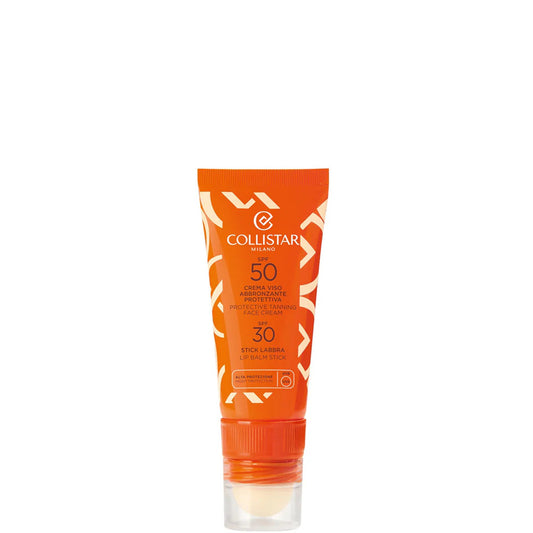 Crema Viso Abbronzante Protettiva SPF 50 + Stick Labbra SPF 30