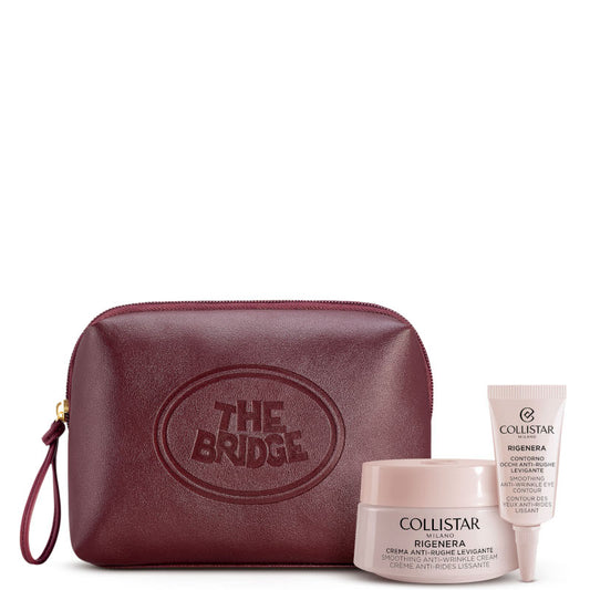 Rigenera - Crema Anti-Rughe Levigante Viso e Collo Confezione THE BRIDGE 50 ML Crema Viso Giorno + 5 ML Contorno Occhi + Beauty Bag The Bridge