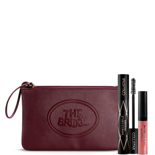 Mascara Impeccabile Confezione THE BRIDGE Impeccabile Mascara Nero + Lip Gloss Volume N. 140 + Beauty-Bag THE BRIDGE