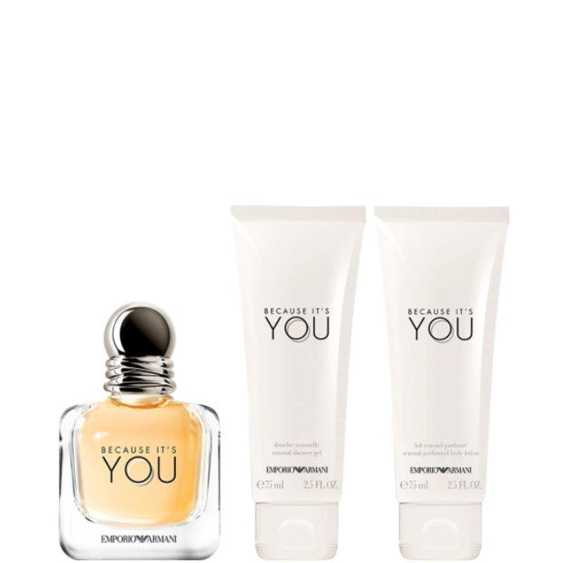 Emporio Because it's you Confezione 50 ML EDP + 75 ML Body Lotion + 75 ML Shower Gel