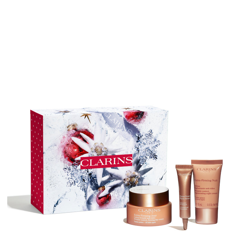 Extra-Firming Jour - Tutti i tipi di Pelle Confezione 50 ML Crema Viso Giorno + 10 ML Siero Viso + 15 ML Crema Viso Notte + Beauty Clarins