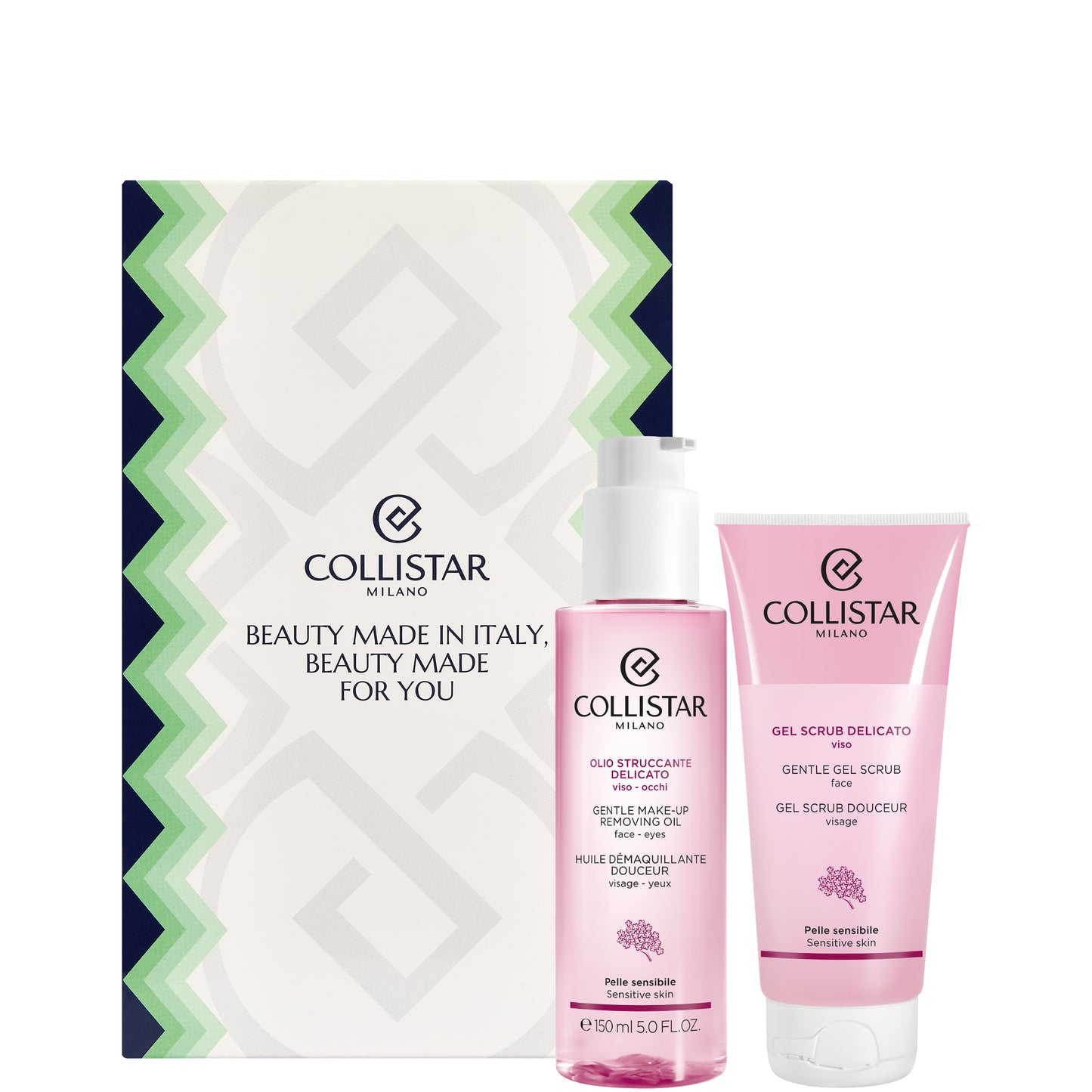 Olio Struccante Delicato Viso-Occhi + Gel Scrub Delicato Viso