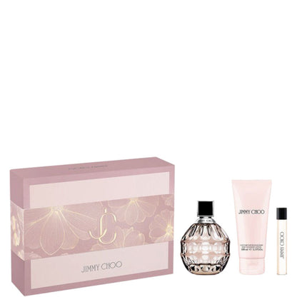 Jimmy Choo Confezione 100 ML Eau de Parfum + 7,5 ML Eau de Parfum Purse Spray + 100 ML Body Lotion