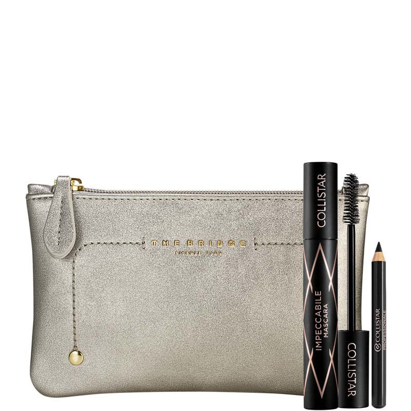 Mascara Impeccabile Cofanetto Mascara Nero + Professionale Matita Occhi Nera + Beauty-Bag THE BRIDGE