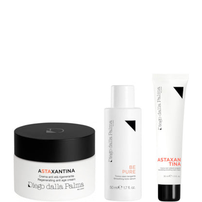 Astaxantina Kit 50 ML Crema Viso + 50 ML Tonico Siero Viso + 30 ML Crema Mani + Beauty Nude