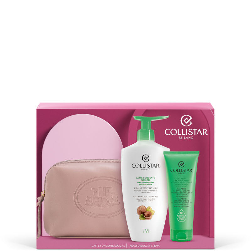 Latte Fondente Sublime Confezione THE BRIDGE 400 ML Latte Corpo + 100 ML Talasso Doccia-Crema + Beauty Bag The Bridge