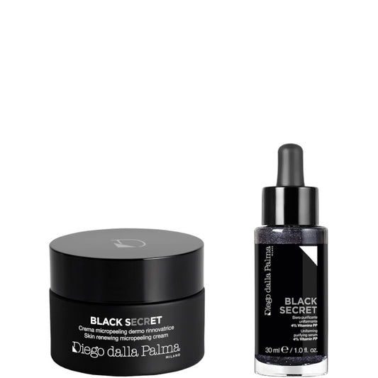 Black Secret Kit 50 ML Crema Peeling Viso + 30 ML Siero Viso + Beauty Black