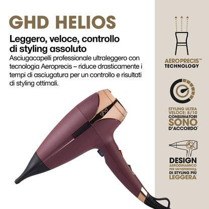 ghd Helios - asciugacapelli professionale bordeaux