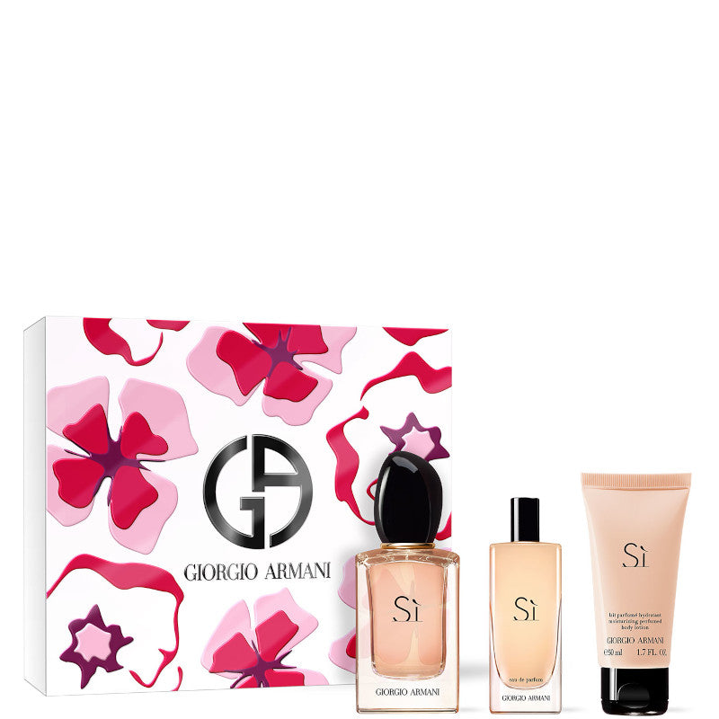 Armani Si EDP Cofanetto 50 ML Eau de Parfum + 15 ML travel Size Eau de Parfum + 50 ML Body Lotion