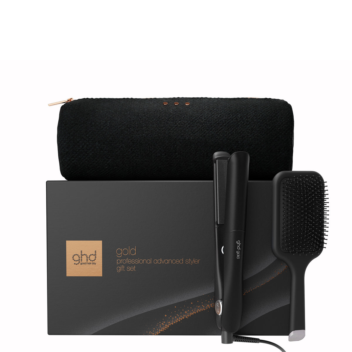 ghd gold festive gift set in black