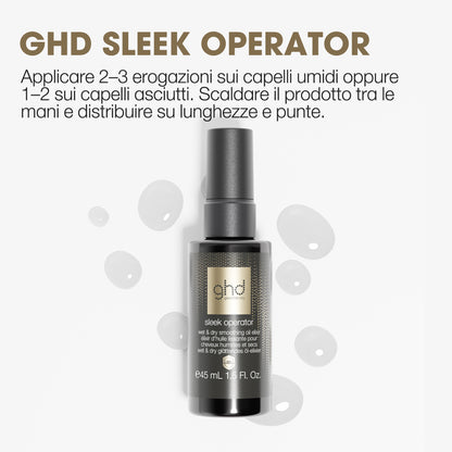 ghd sleek operator - olio per caplli bagnati e asciutti elisir levigante