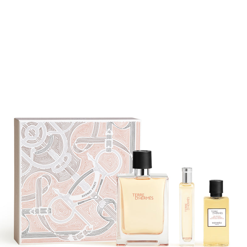 Terre d'Hermès Eau de Toilette Cofanetto 100 ML Eau de Toilette + 15 ML Eau de Toilette +  40ML Shower Gel