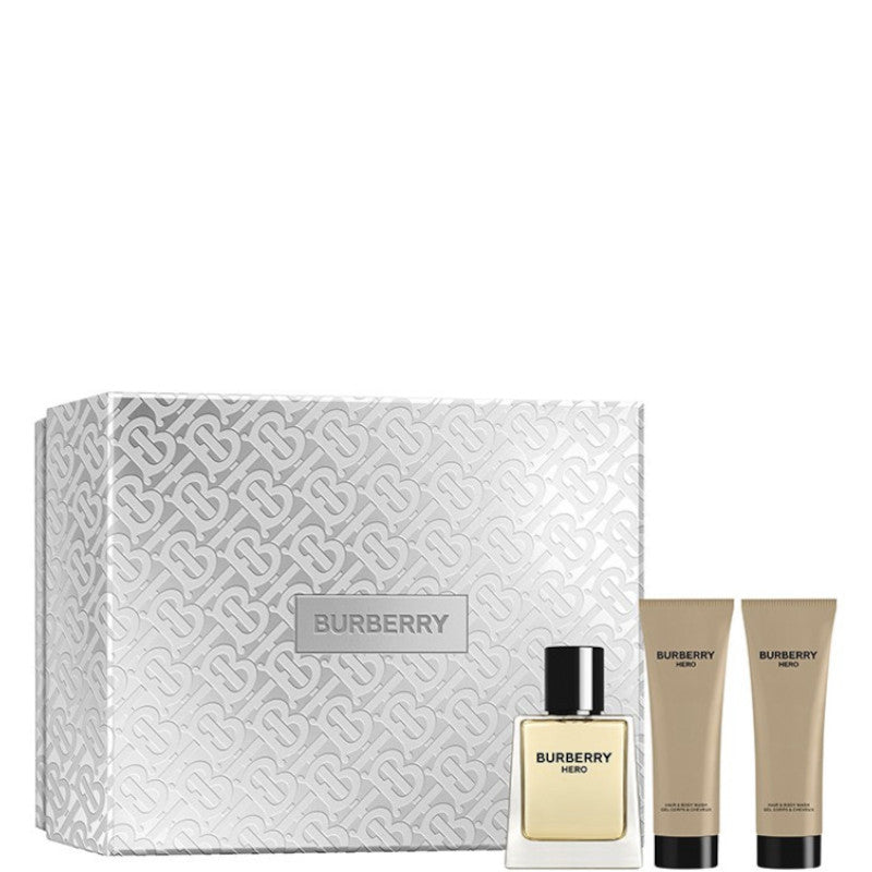 Burberry Hero Confezione 50 ML Eau de Toilette + 2 x 75 ML Shower Gel