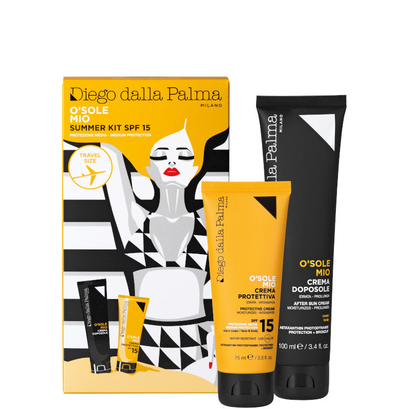 O'Sole Mio - KIT SOLARE Crema Protettiva SPF 15 + Doposole Viso / Corpo 75 ML Crema Solare SPF 15 + 100 ML Crema Doposole