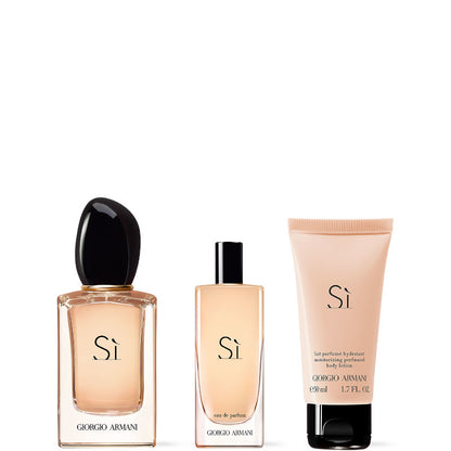 Armani Si EDP Cofanetto 50 ML Eau de Parfum + 15 ML travel Size Eau de Parfum + 50 ML Body Lotion