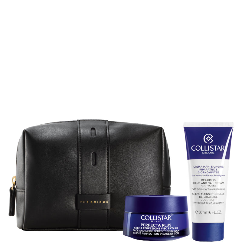 Perfecta Plus Crema Perfezione Viso e Collo + The Bridge 50 ML Crema Viso Giorno + 50 ML Crema Mani + beauty-bag THE BRIDGE