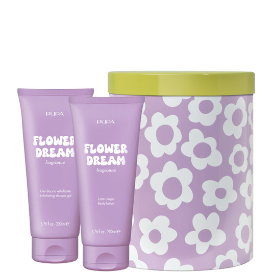 HAPPYBOX KIT 2 FLOWER DREAM 200 ML Gel Esfoliante Corpo + 200 ML Latte Corpo