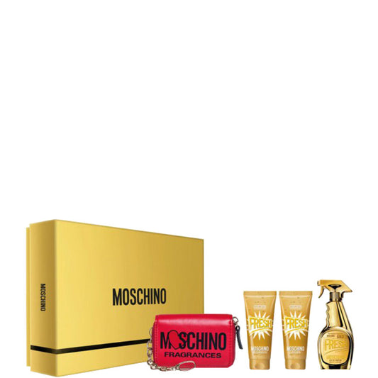 Moschino Couture Fresh Gold Confezione 100 ML EDP + 100 ML B/L + 100 ML S/G + Portachiavi