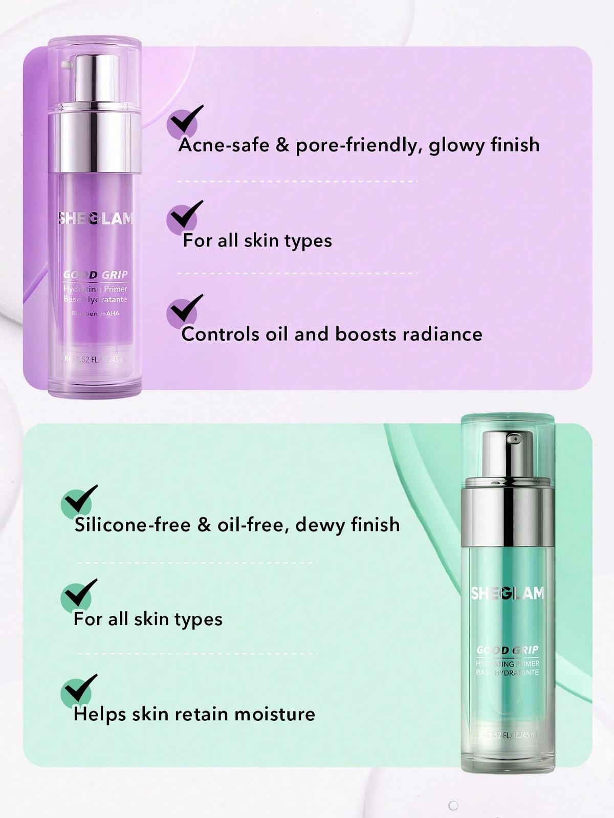 Sheglam Good Grip Hydrating Primer Blueberry+Aha