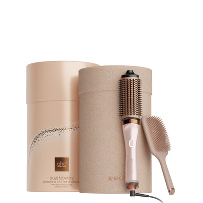ghd duet blowdry hair dryer brush festive gift set in cashmere collection