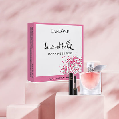 La Vie est belle Eau de Parfum Refillable Happiness Box 50 ML Eau de Parfum + mini mascara Hypnose nero